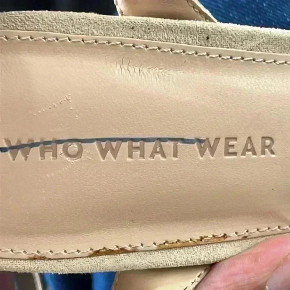 Who What Wear Open Toe Bow Cream Stiletto Heel Sandal Size 8 - Picture 5 of 6